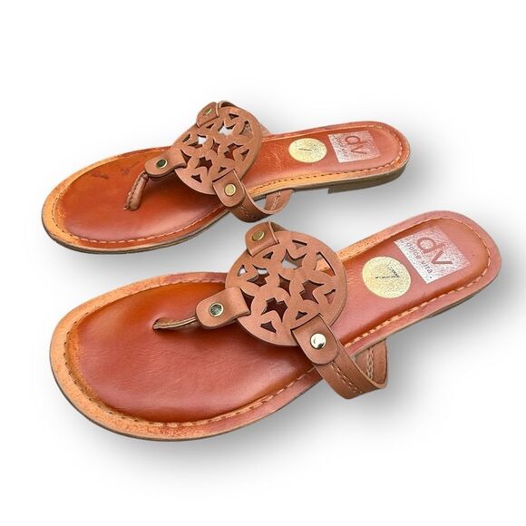 Dolce Vita Women’s Gotie Sandals Size 7 Comfort Leather Distressed boho Flip - Picture 9 of 12